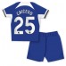 Billige Chelsea Moises Caicedo #25 Børnetøj Hjemmebanetrøje til baby 2023-24 Kortærmet (+ korte bukser)